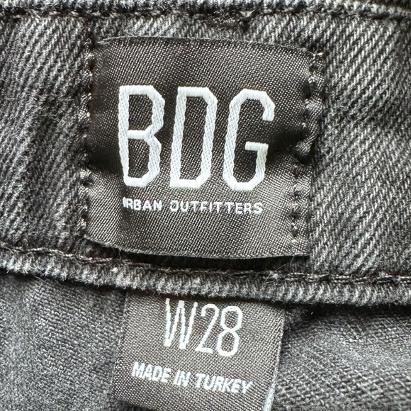 Urban Outfitters BDG Black Paper Bag High Waist Barrel Leg Jeans - Picture 6 of 7